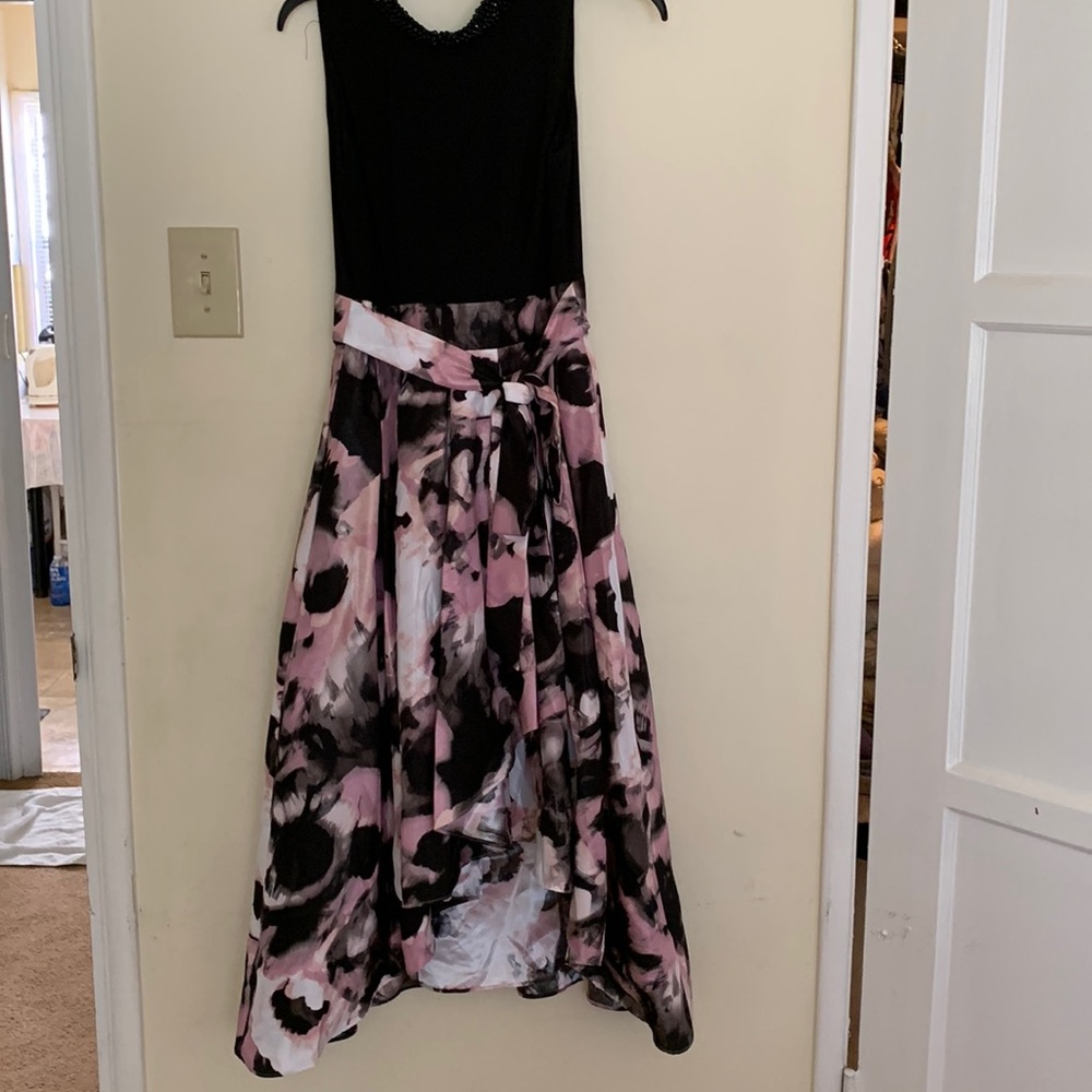 Dress for prom! New!  SLNY Floral pleated high low beaded dress